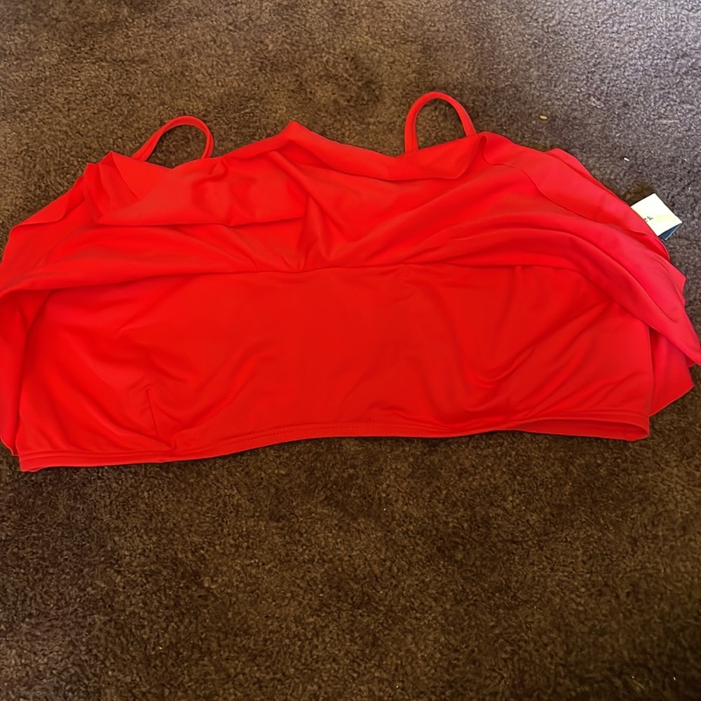 Coral Ruffle Bikini Top - Picture 2 of 6